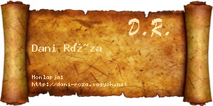 Dani Róza névjegykártya