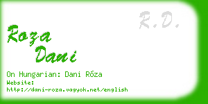 roza dani business card